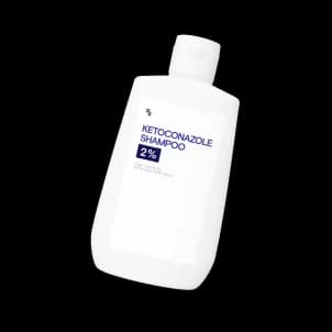 White bottle of Ketoconazole 2% shampoo