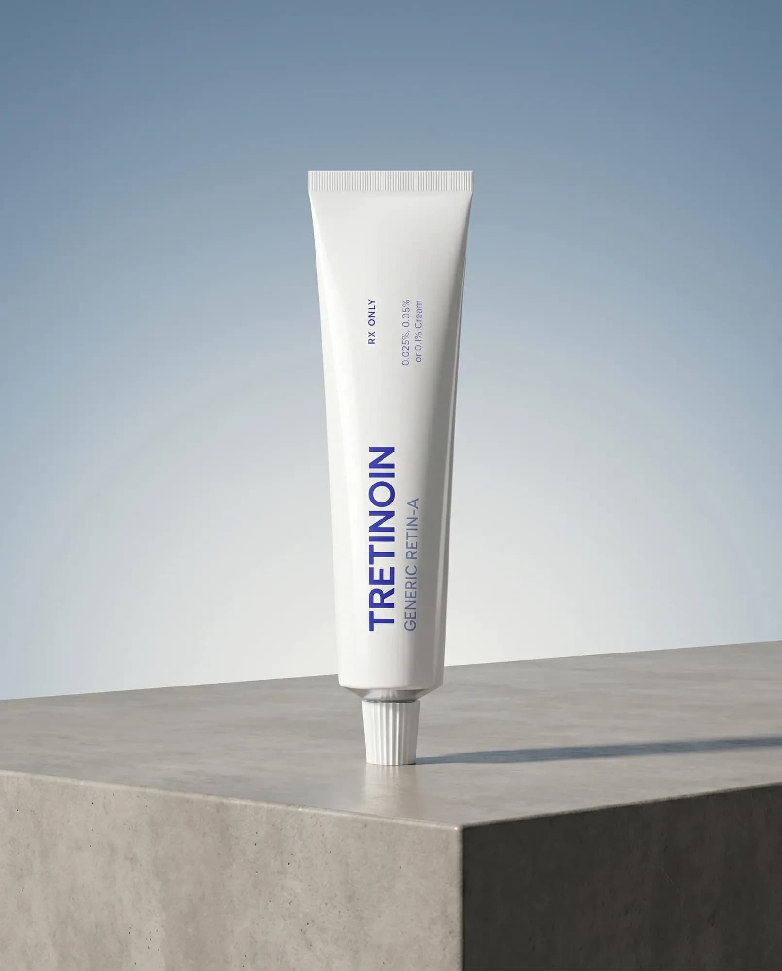 Tube of tretinoin cream