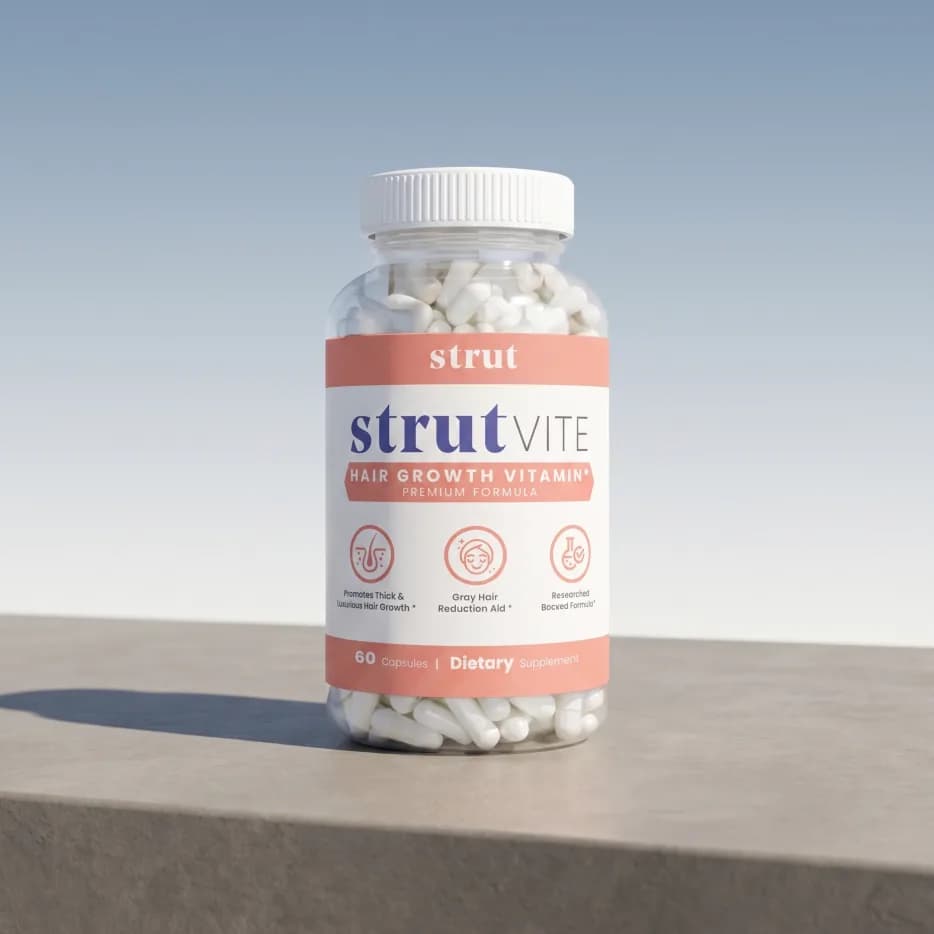 Bottle of StrutVite capsules