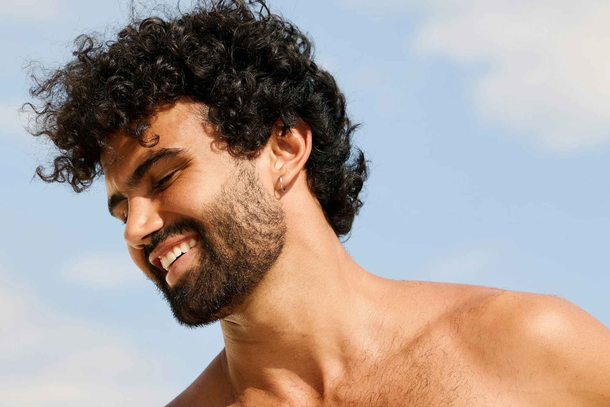 Person outdoors in sunlight