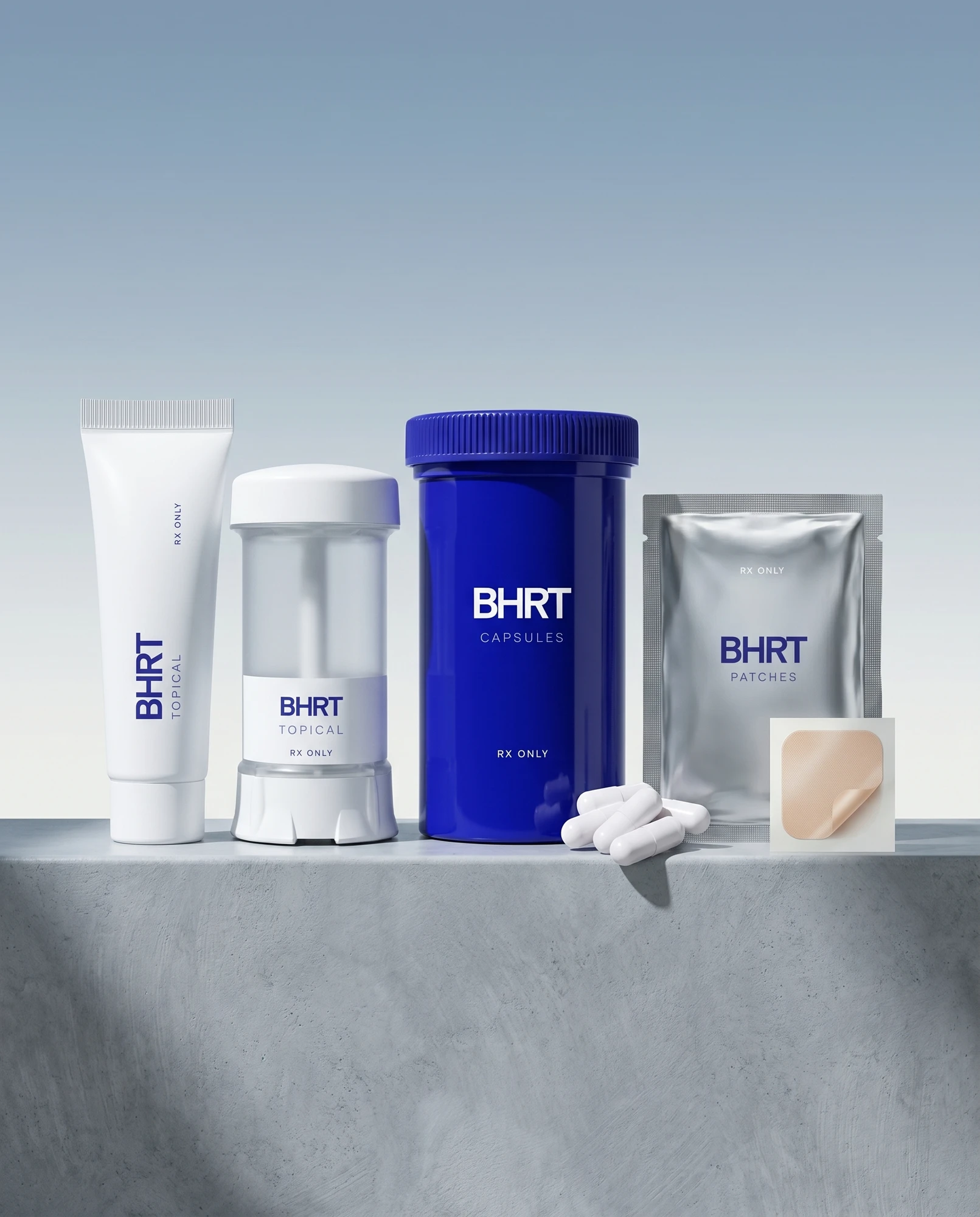 BHRT topical, capsule, and patch product lineup