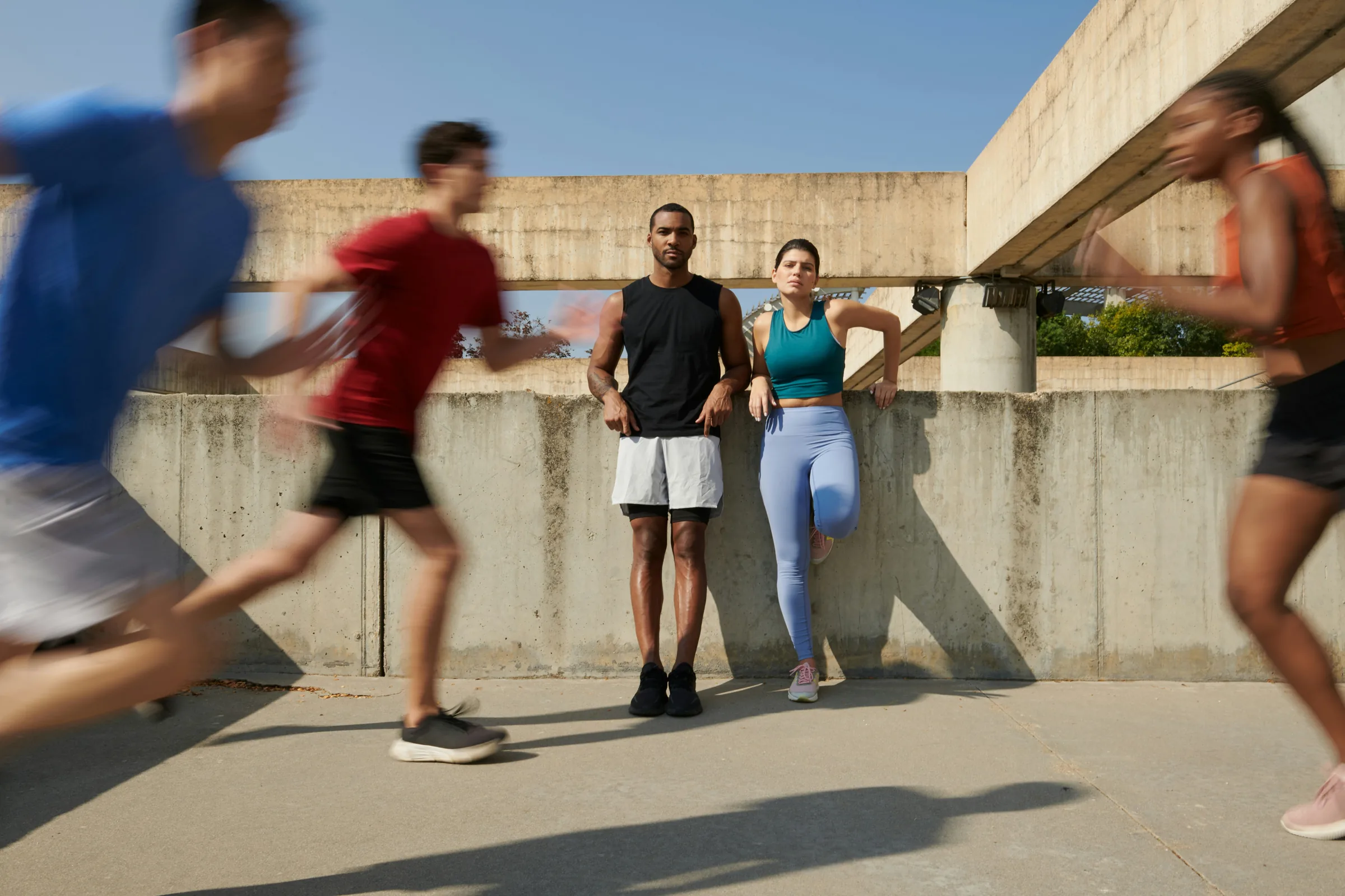 Patients walking outdoors after weight loss program